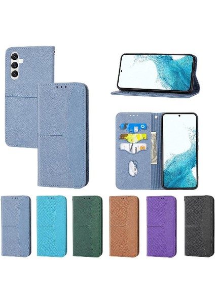 Samsung Galaxy A15 4g/5g Pu Deri Kapak Kredi Kartı Tutucu Flip Case (Yurt Dışından)