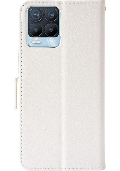 Realme 8 4g Pu Deri Kart Yuvaları Için Kılıf Tutucu Manyetik Cüzdan Yan (Yurt Dışından)