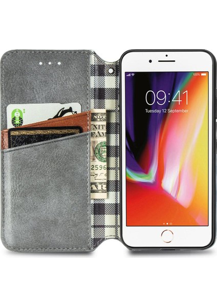 Apple IPhone 8 Için Kılıf Artı/7 Artı Deri Kılıf Cüzdan Fonksiyonu Flip (Yurt Dışından) modelleri