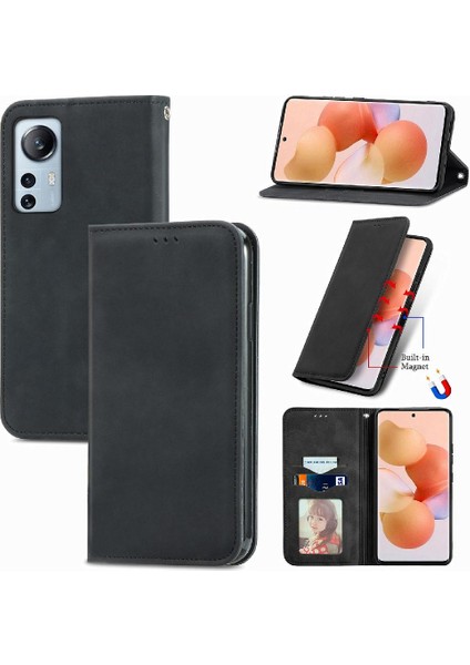Xiaomi 12 Lite Için Kılıf Cüzdan Kapak Çevirin Basit Iş Darbeye Vaka (Yurt Dışından)