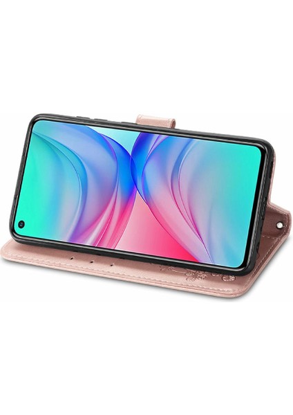 Infinix Sıcak 10 Flip Kapak Için Dört Yapraklı Yonca Deri Kılıf Kısa (Yurt Dışından) modelleri