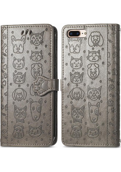 Iphone 8 Için Kılıf/7 Artı Karikatür Hayvanlar Kapak Çevirin Kısa Kayış Deri (Yurt Dışından) fiyatları
