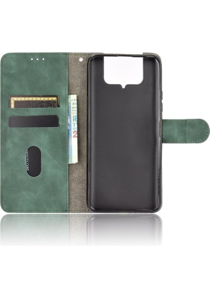 Kart Tutucu Kickstand Deri ile Asus Zenfone 7 Pro ZS671KS Için Kılıf (Yurt Dışından)