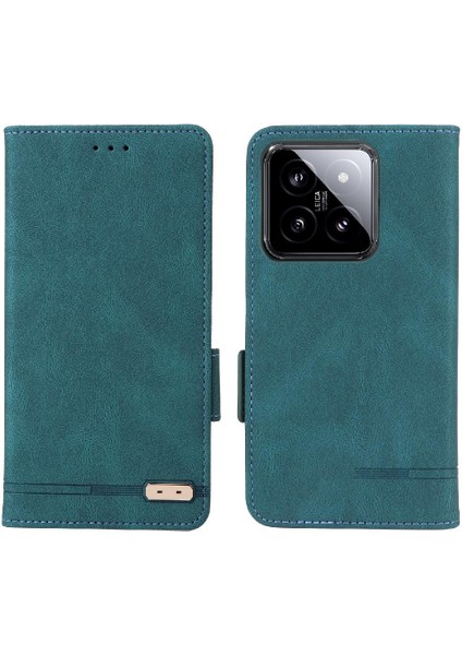 Xiaomi 14 Için Kılıf Koruyucu Kapak Deri Kart ile Folio Flip Case (Yurt Dışından)