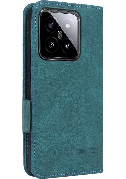Xiaomi 14 Için Kılıf Koruyucu Kapak Deri Kart ile Folio Flip Case (Yurt Dışından)