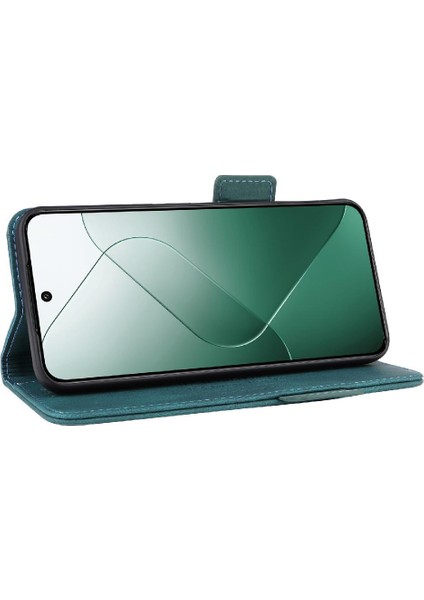 Xiaomi 14 Için Kılıf Koruyucu Kapak Deri Kart ile Folio Flip Case (Yurt Dışından)