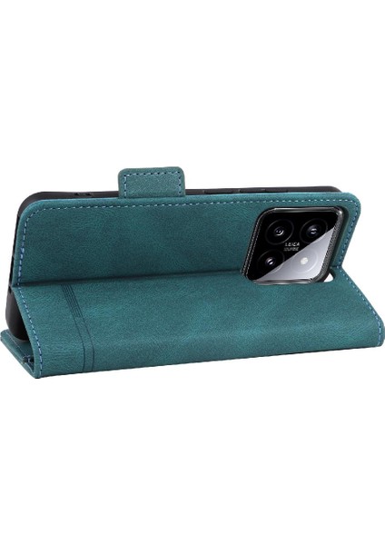 Xiaomi 14 Için Kılıf Koruyucu Kapak Deri Kart ile Folio Flip Case (Yurt Dışından)