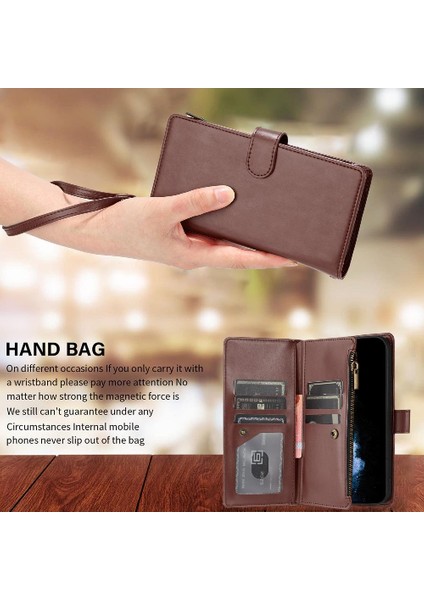 Xiaomi 13 Için Kılıf Cüzdan Fermuar Folio Kapak Kart Yuvaları Çanta Kapak Pu (Yurt Dışından)