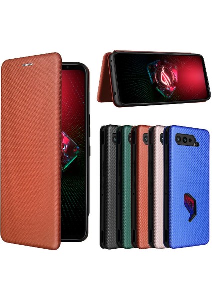 Kart Tutucu Kartı ile Asus Rog Telefon 5 Deri Folio Flip Case Için Kılıf (Yurt Dışından)