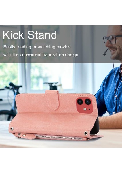 Iphone 12 Için Flip Case/12 Pro Kickstand Anti Scratch Kart Tutucu Pu (Yurt Dışından)