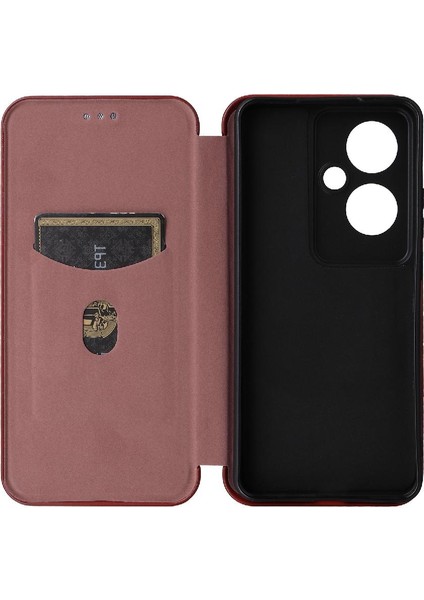 Kart Tutucu Kickstand Manyetik Karbon ile Oppo Oppo 11F 5g Için Kılıf (Yurt Dışından) modelleri