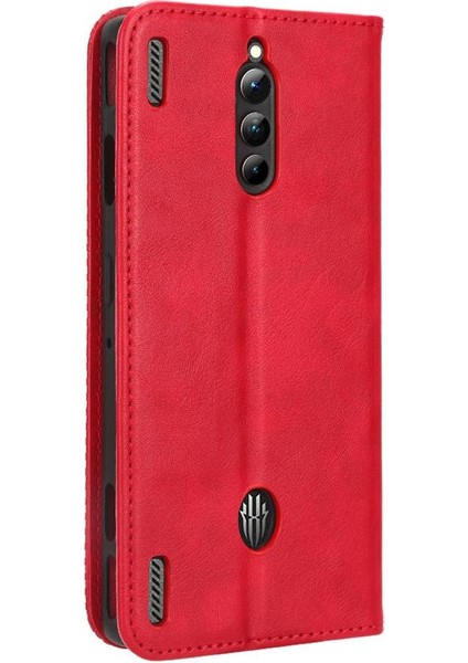Zte Nubia Kırmızı Sihirli 8 Pro/pro Artı Manyetik Kapatma Cüzdan Pu (Yurt Dışından)