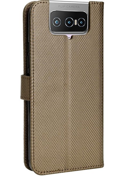 Asus Zenfone 7 Için Kılıf Pro Kart Tutucu Kickstand Kapak Manyetik Cüzdan (Yurt Dışından)