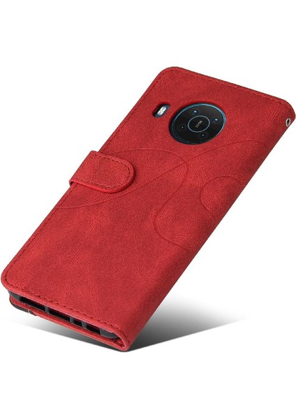 Nokia X10/X20 Pu Deri Flip Folio Kılıf Kickstand Koruyucu (Yurt Dışından)