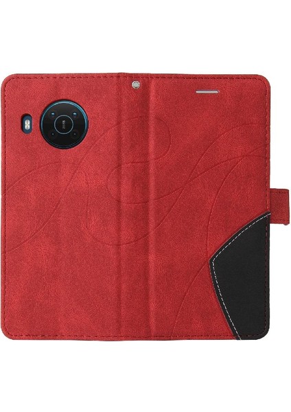 Nokia X10/X20 Pu Deri Flip Folio Kılıf Kickstand Koruyucu (Yurt Dışından)