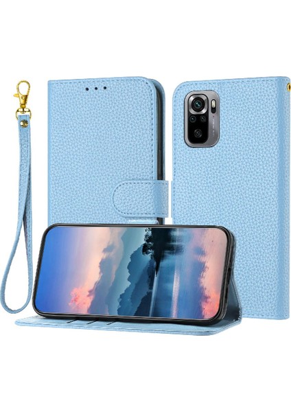 Telefon Kılıfı Için Xiaomi Redmi Not 10 4g/not 10S Pu Deri Flip Folio Kart (Yurt Dışından)