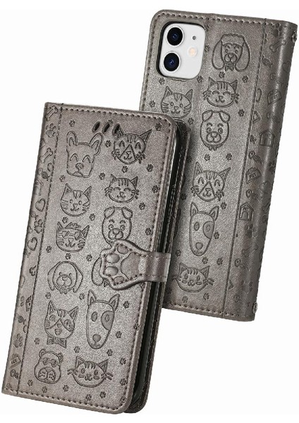 Iphone 12 Için Kılıf Mini Kapak Kapak Karikatür Hayvanlar Darbeye Deri (Yurt Dışından)