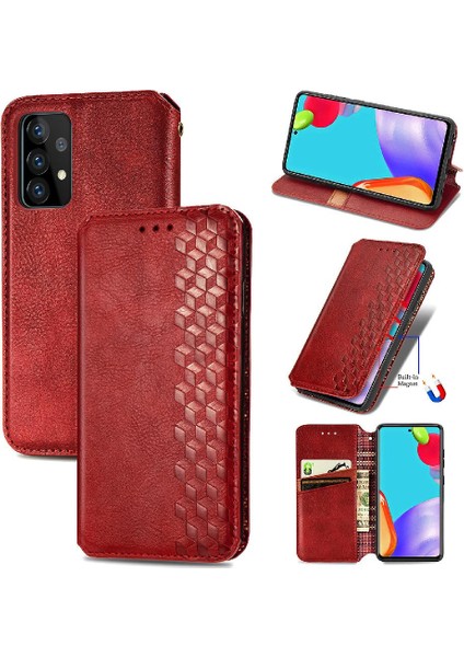 Samsung Galaxy A72 4g Zarif Iş Cüzdan Fonksiyonu Deri (Yurt Dışından)