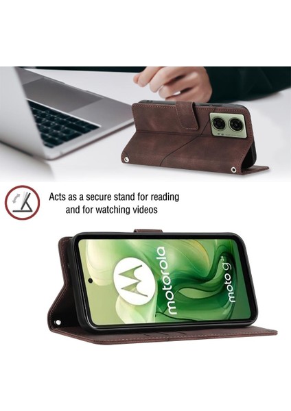 Motorola Moto G24 4G/G04 4g Kart Tutucu Cüzdan Kapak Çevirin Deri (Yurt Dışından) fırsatları