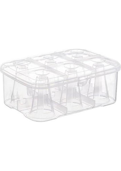 Taşıma Aparatı Kutusu 6 Bardak Kapasiteli Plastik
