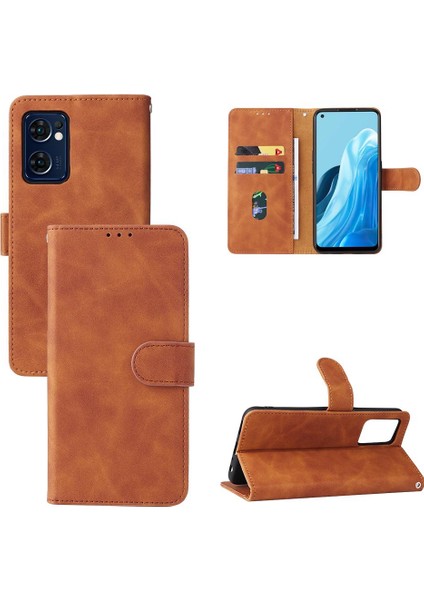 Oppo Reno7 5g/reno7 Se Deri Folio Flip Case Tam Koruma Için Kılıf (Yurt Dışından)