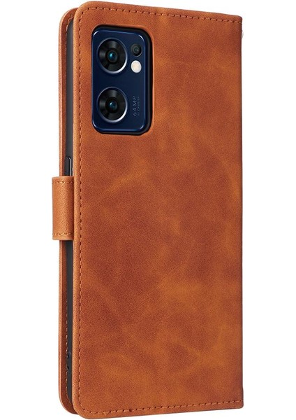 Oppo Reno7 5g/reno7 Se Deri Folio Flip Case Tam Koruma Için Kılıf (Yurt Dışından)