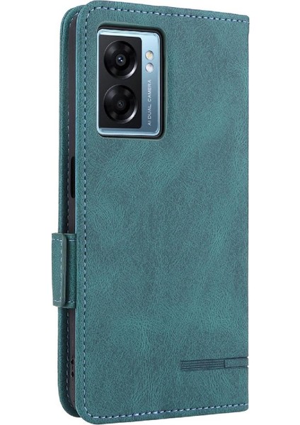 Kart ile Realme V23 5g Kart Ekleme Deri Folio Flip Case Için Kılıf (Yurt Dışından)