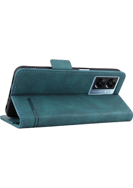 Kart ile Realme V23 5g Kart Ekleme Deri Folio Flip Case Için Kılıf (Yurt Dışından)