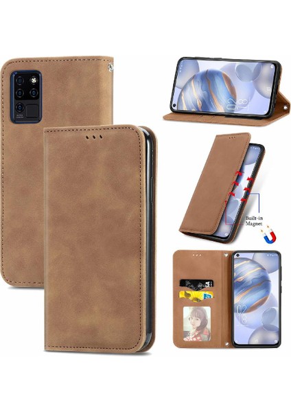 Oukitel C21 Basit Iş Deri Çanta Kordon Cüzdan Fermuar Için Kılıf (Yurt Dışından) fiyatları