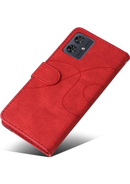 Motorola G54 5g Için Kart Yuvası Standı Iki Renkli Dikiş Pu Flip (Yurt Dışından) fırsatları