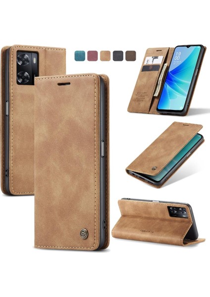 Oppo Için Flip Case A57 4G/A77 4G/A77S Flip Folio Kitap Kılıf Kart Yuvası Pu (Yurt Dışından)