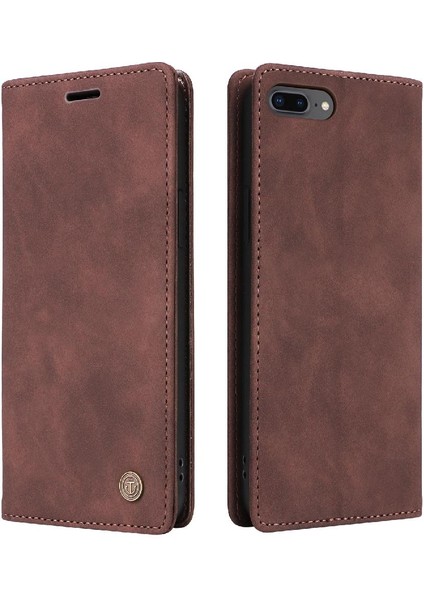 Iphone 7 Için Flip Case Artı/8 Artı Cüzdan Deri Kılıf Darbeye Basit (Yurt Dışından)
