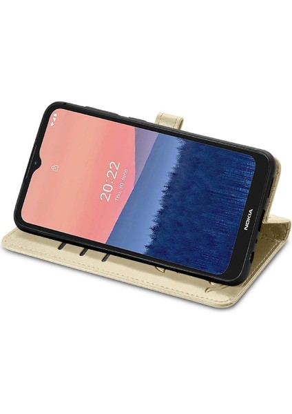 Nokia C21 Darbeye Karikatür Hayvanlar Için Kılıf Kapak Çevirin Deri Kılıf (Yurt Dışından) modelleri