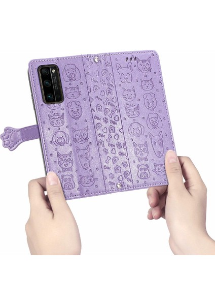 Huawei Onur 30 Pro Karikatür Hayvanlar Için Kılıf Kapak Çevirin Deri Kılıf Kısa (Yurt Dışından) fırsatları