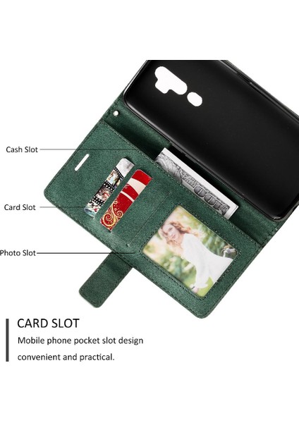 Oppo A5 Için Kılıf 2020/A9 2020 Manyetik Pu Deri Kart Tutucu Kickstand (Yurt Dışından) modelleri