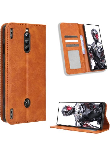Zte Nubia Kırmızı Sihirli 8 Pro/pro Artı Manyetik Kapatma Cüzdan Pu (Yurt Dışından)
