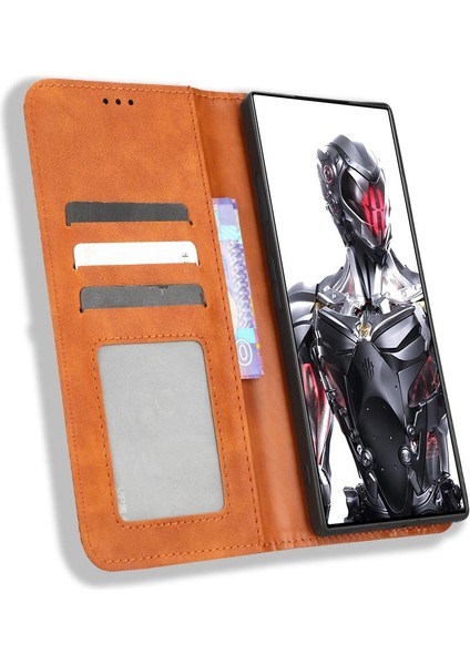 Zte Nubia Kırmızı Sihirli 8 Pro/pro Artı Manyetik Kapatma Cüzdan Pu (Yurt Dışından)