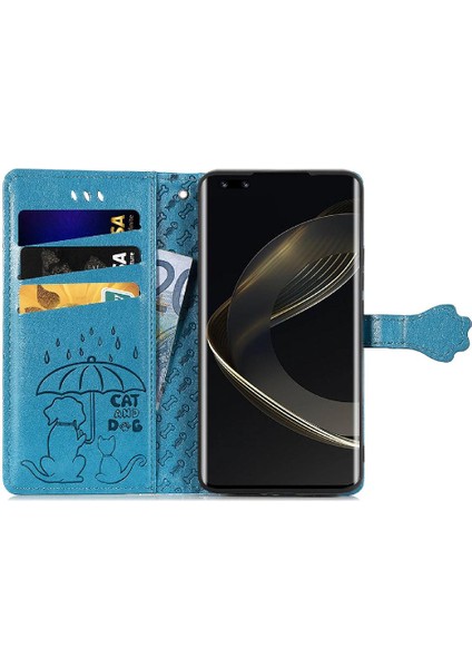 Huawei Nova 11 Pro Karikatür Hayvanlar Için Kısa Kayış Kapak Kılıfı (Yurt Dışından)