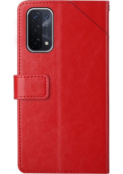 Oppo A54 5g Telefon Kılıfı Için Kılıf Deri Cüzdan Kickstand Dayanıklı Tpu Kabuk (Yurt Dışından)