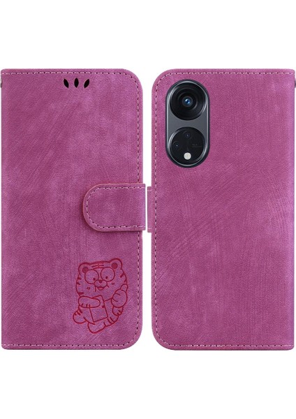 Oppo Için Kılıf Oppo 8t 5g Kart Cep Flip Folio Tutucu Kapak Kabartmalı Sevimli (Yurt Dışından)