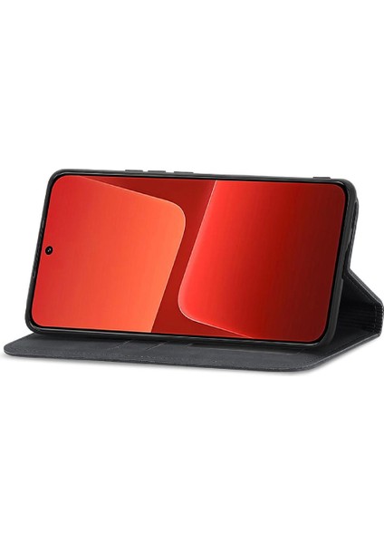 Xiaomi 13 Için Kılıf Deri Kılıf Kapak Çevirin Cüzdan Darbeye Basit (Yurt Dışından)