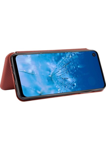 Motorola Moto Bir Makro/g8 Manyetik Karbon Fiber Deri Oynamak Için Kılıf (Yurt Dışından)
