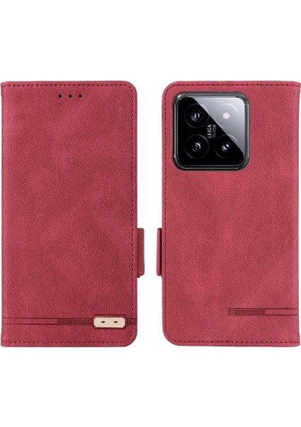 Xiaomi 14 Için Kılıf Koruyucu Kapak Deri Kart ile Folio Flip Case (Yurt Dışından)