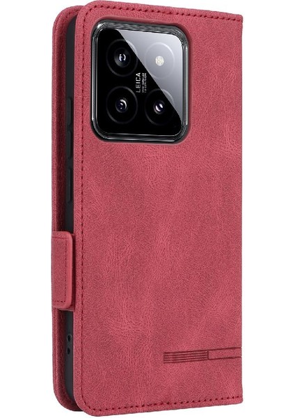 Xiaomi 14 Için Kılıf Koruyucu Kapak Deri Kart ile Folio Flip Case (Yurt Dışından) modelleri