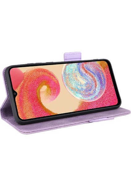 Kart Tutucu Kickstand Koruyucu Kapak ile Samsung Galaxy A04E Için Kılıf (Yurt Dışından)