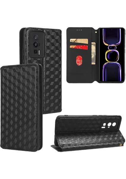 Xiaomi Redmi Için Kılıf K60 / K60 Pro Manyetik Kapatma 3D Desen Pu Deri (Yurt Dışından)
