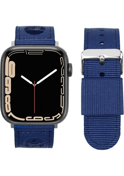 Apple Watch Series 9 8 7 41MM / 6 5 4 40MM Naylon Watch Band Su Geçirmez Yedek Kayış (Yurt Dışından)