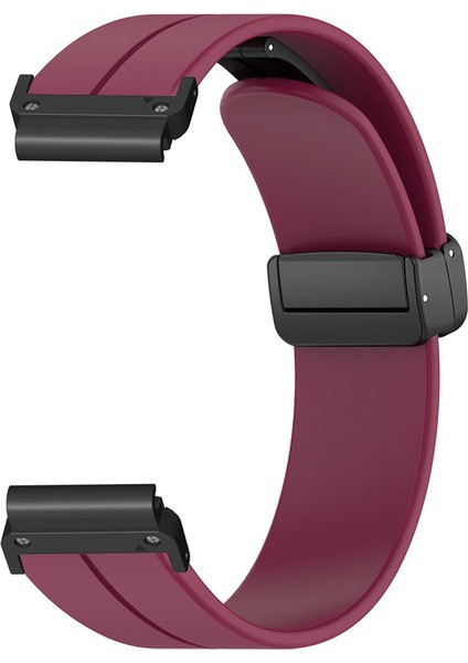 Garmin Fenix 7x / 6x / 5x 26MM Manyetik Toka Silikon Kayış (Yurt Dışından)