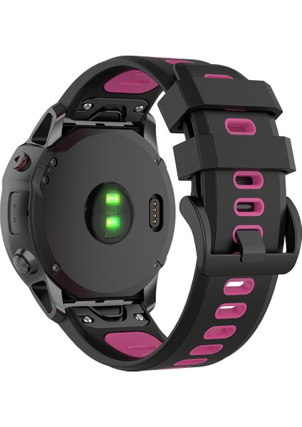 Garmin Fenix 7x / 7x Pro / Quickfit Kordonlu Saat 26MM Silikon Saat Kayışı (Yurt Dışından)