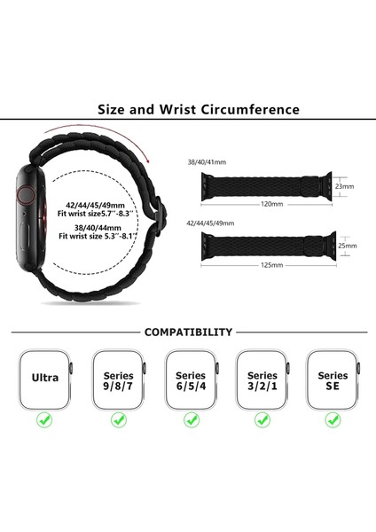 Apple Watch Ultra 2 49MM / 9 8 7 45MM / 6 5 4 44MM Naylon Saat Kayışı (Yurt Dışından) modelleri